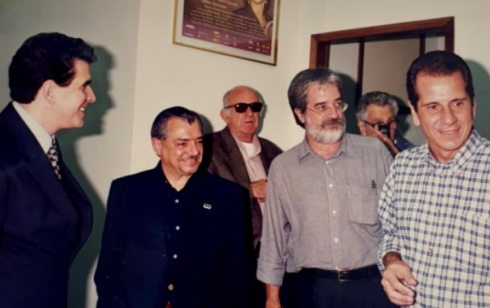 Wilson Borges, José Álvaro Moises, Tarcísio Vidigal, Ronaldo Câmara, Alberto Shatovsky, Victor Bergman ao fundo.
