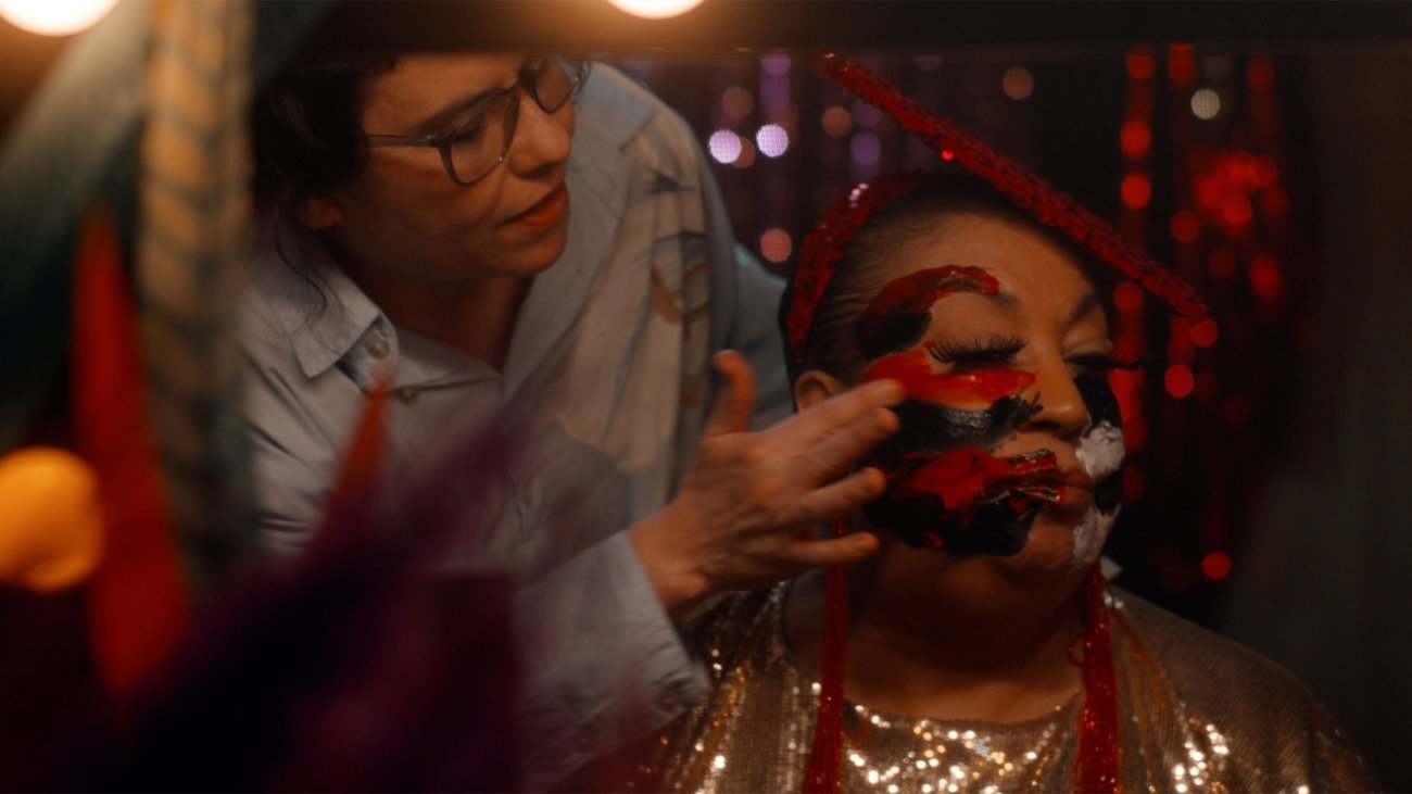 Bastidores das filmagens - cantora-Maria Alcina e a cineasta Elizabete Martins Campos / foto: Ciro Thielmann